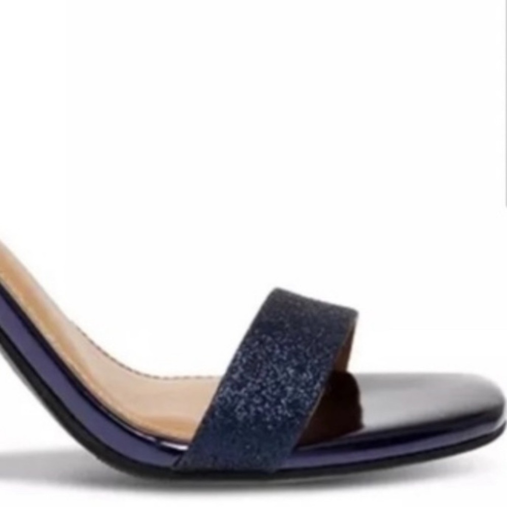NIB [Wild Pair] Bethie Navy Ankle Strap Slip Resistant Stilettos Womens 7.5 or 9 - Picture 7 of 12
